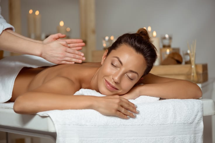 serene spa setting featuring professional massage therapy